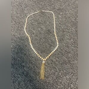 ANNE TAYLOR Tassel Necklace beaded